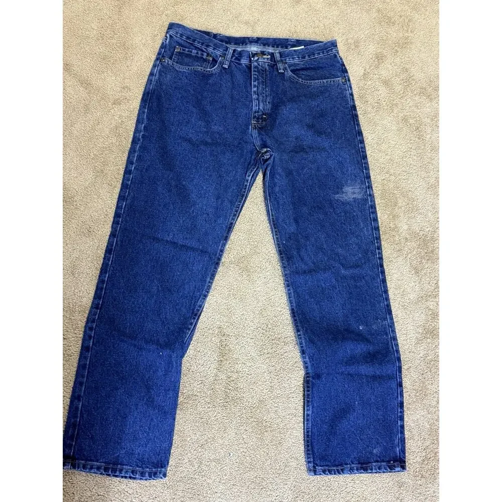 Wrangler Jeans Mens 35x30 Denim Straight Leg 96501MR